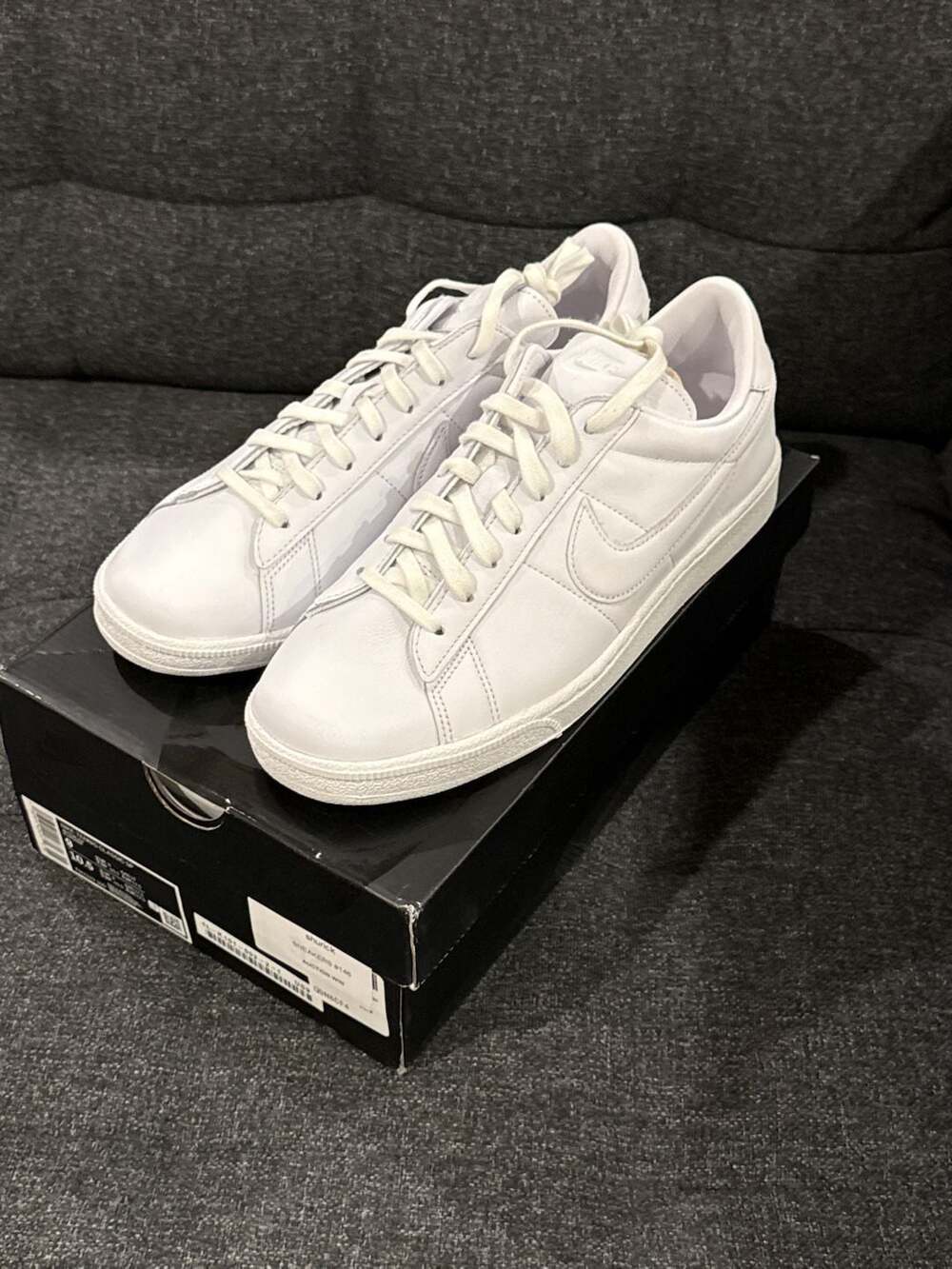 9M - Nike x Comme des Garcons Tennis Classic SP CDG White Leather Sneakers